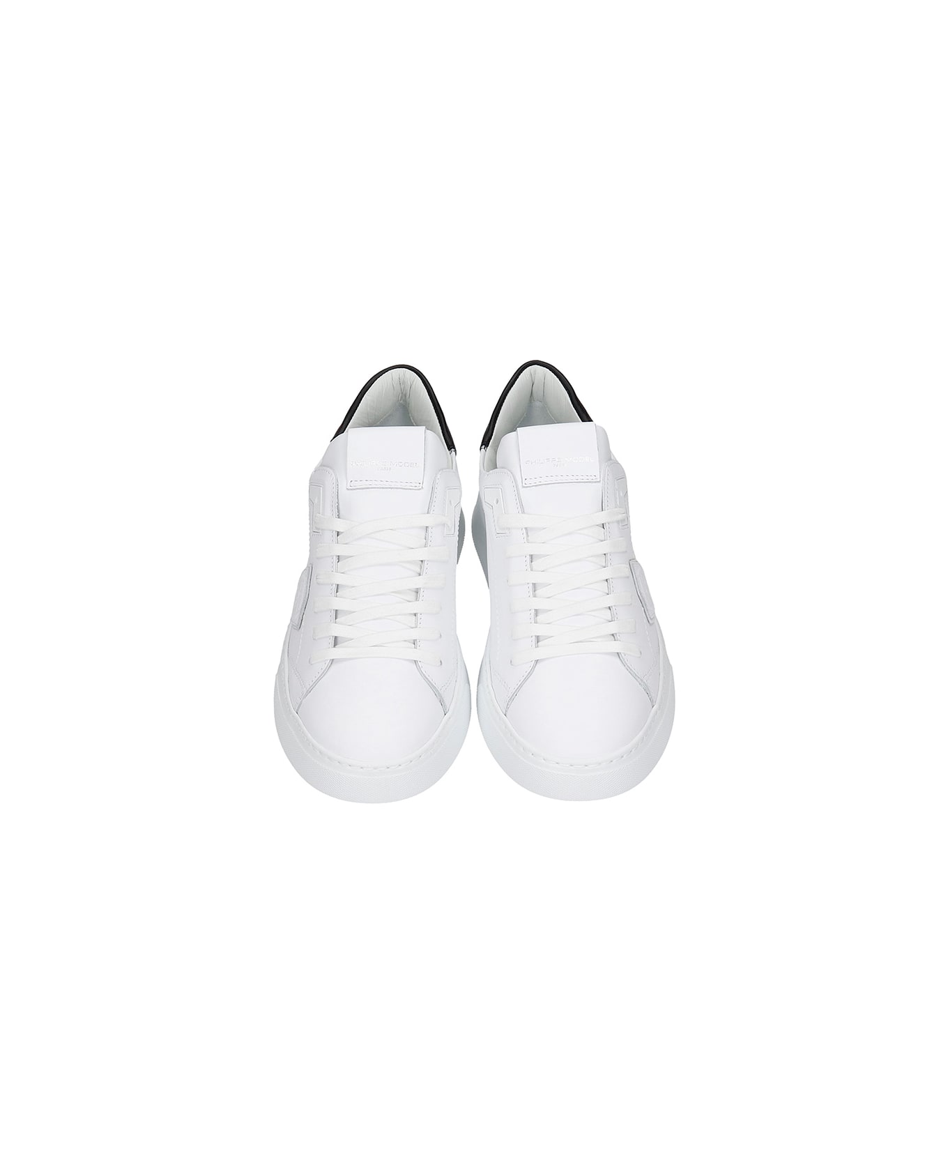Philippe Model Temple L Sneakers In White Leather