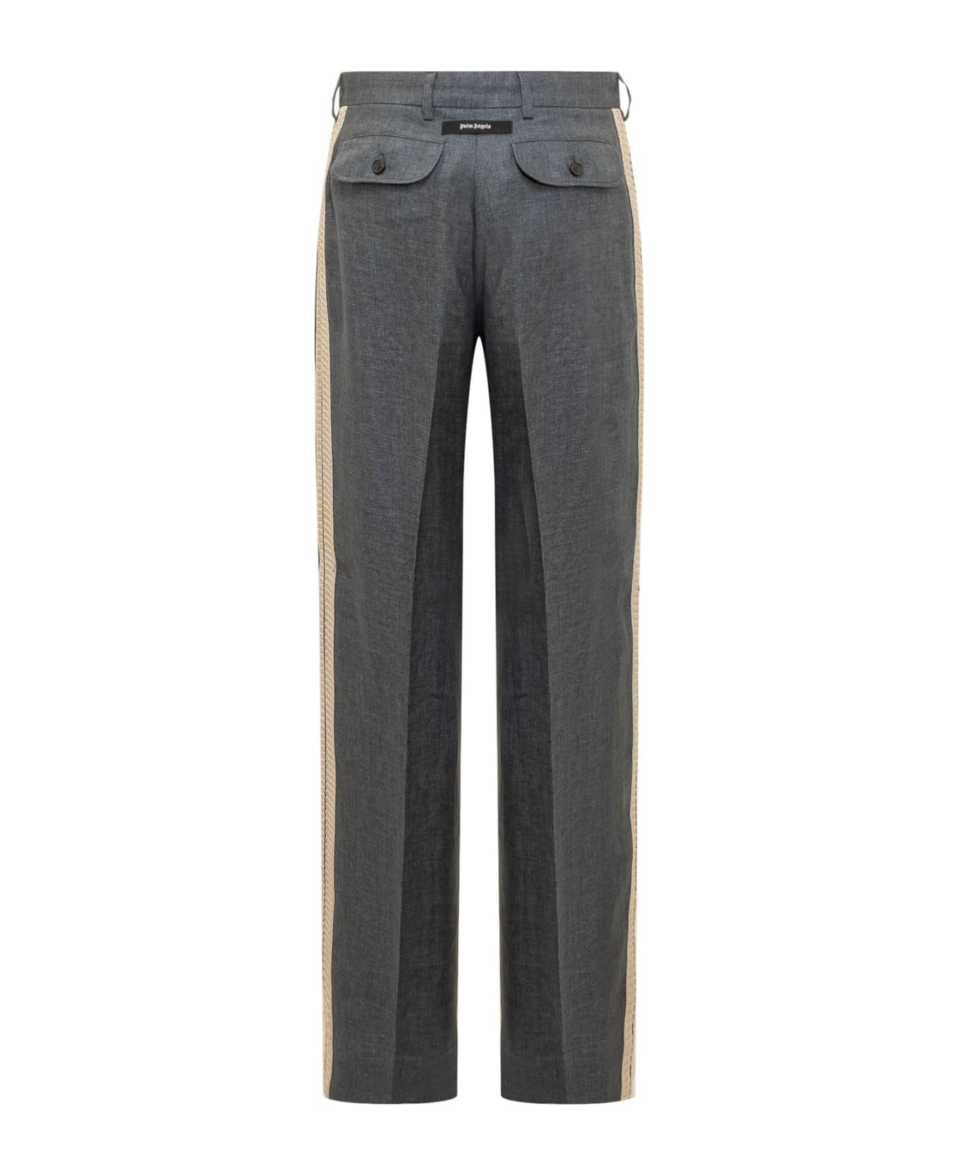 Palm Angels Linen Trousers - DARK GREY OFF ボトムス
