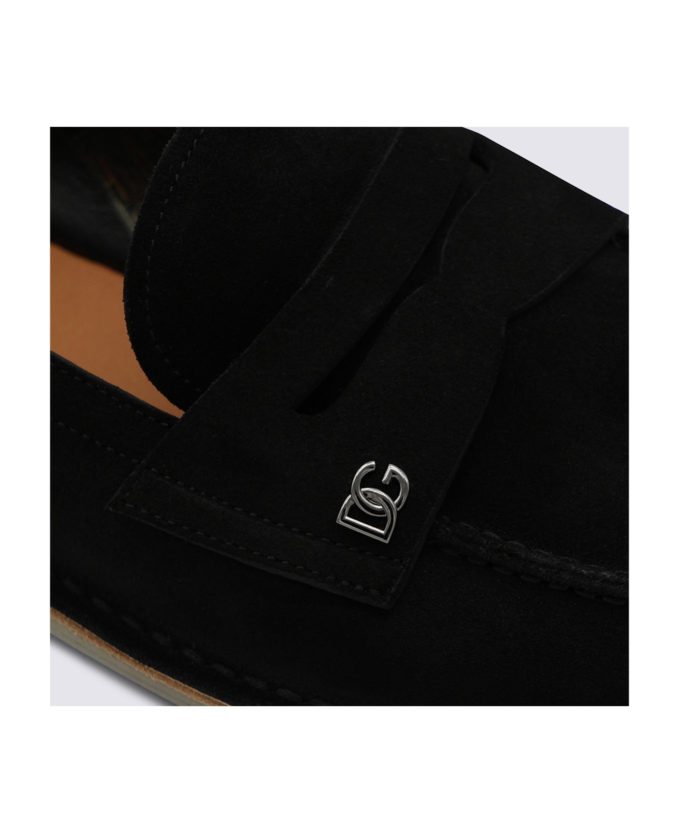 Dolce & Gabbana Black Leather Loafers - Black