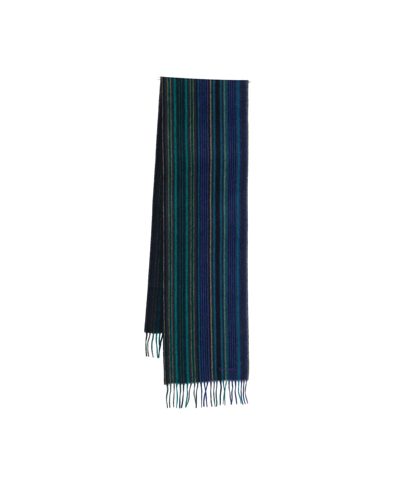Paul Smith Striped Scarf - Blue