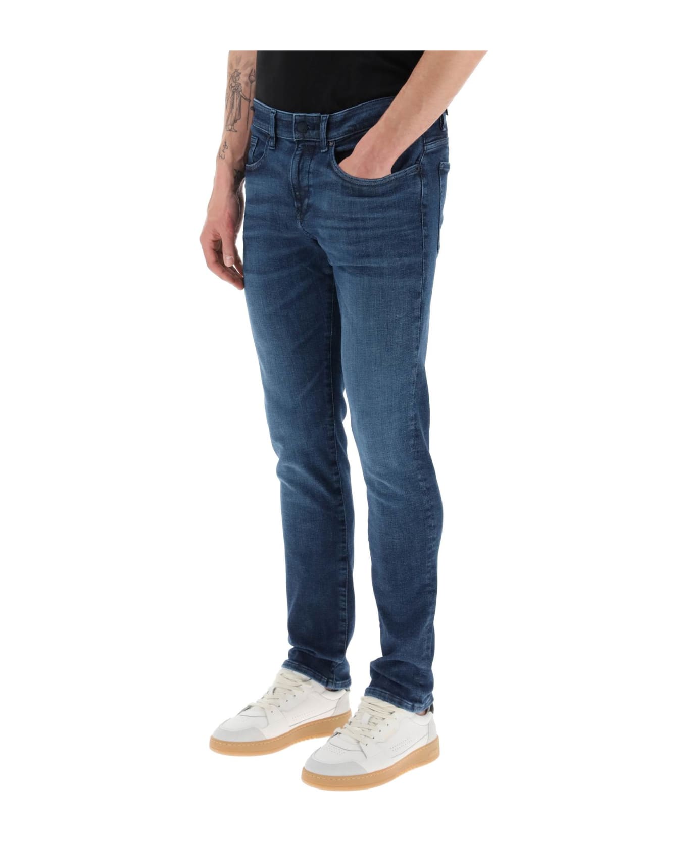 Hugo Boss Delaware Slim Fit Jeans - MEDIUM BLUE (Blue)