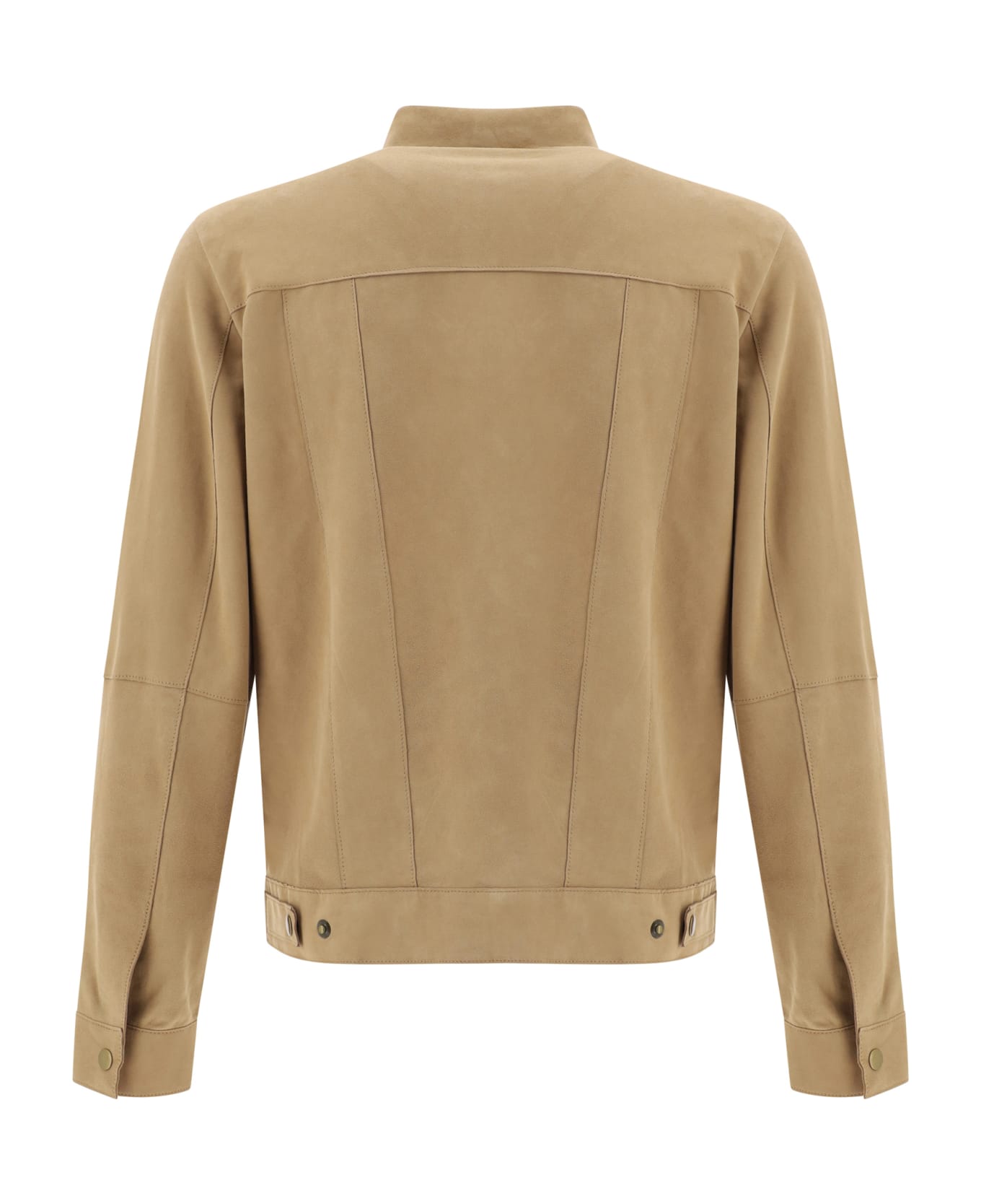 D'Amico Leather Jacket - Suede Beach Beige