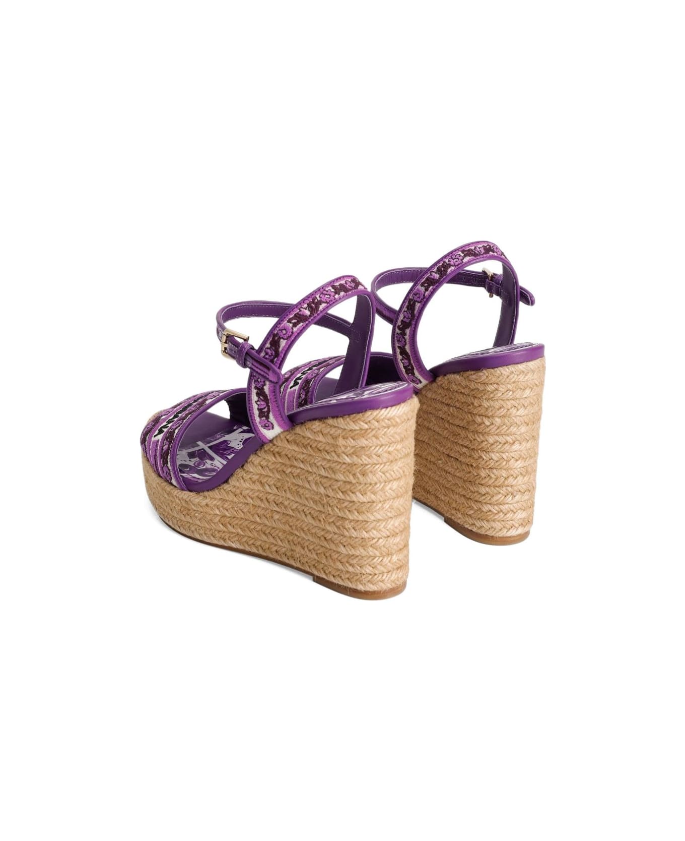 Dolce & Gabbana Dolce &amp; Gabbana 90mm Majolica Print Sandals - Purple
