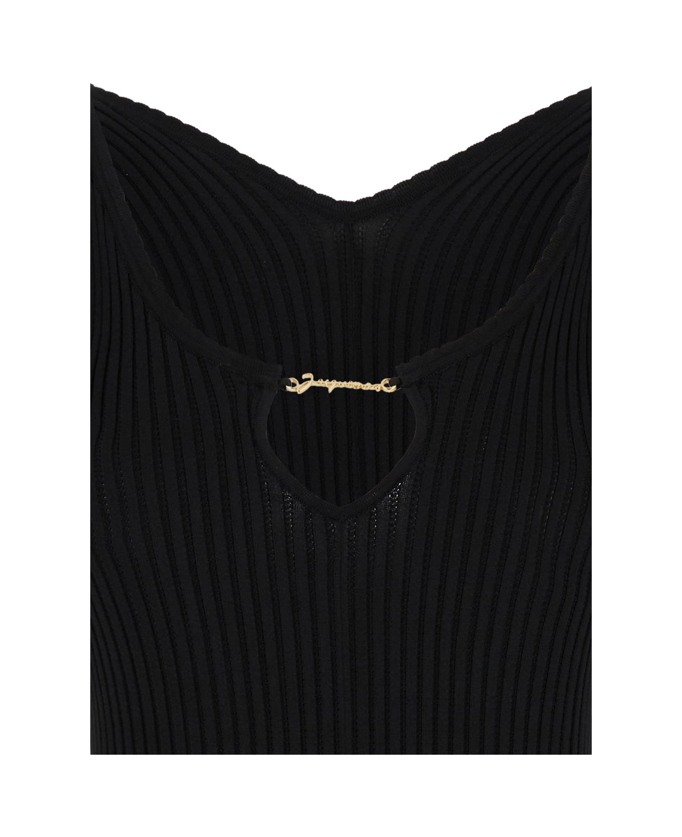 Jacquemus Pralu Knit Mini-dress - Black ワンピース＆ドレス