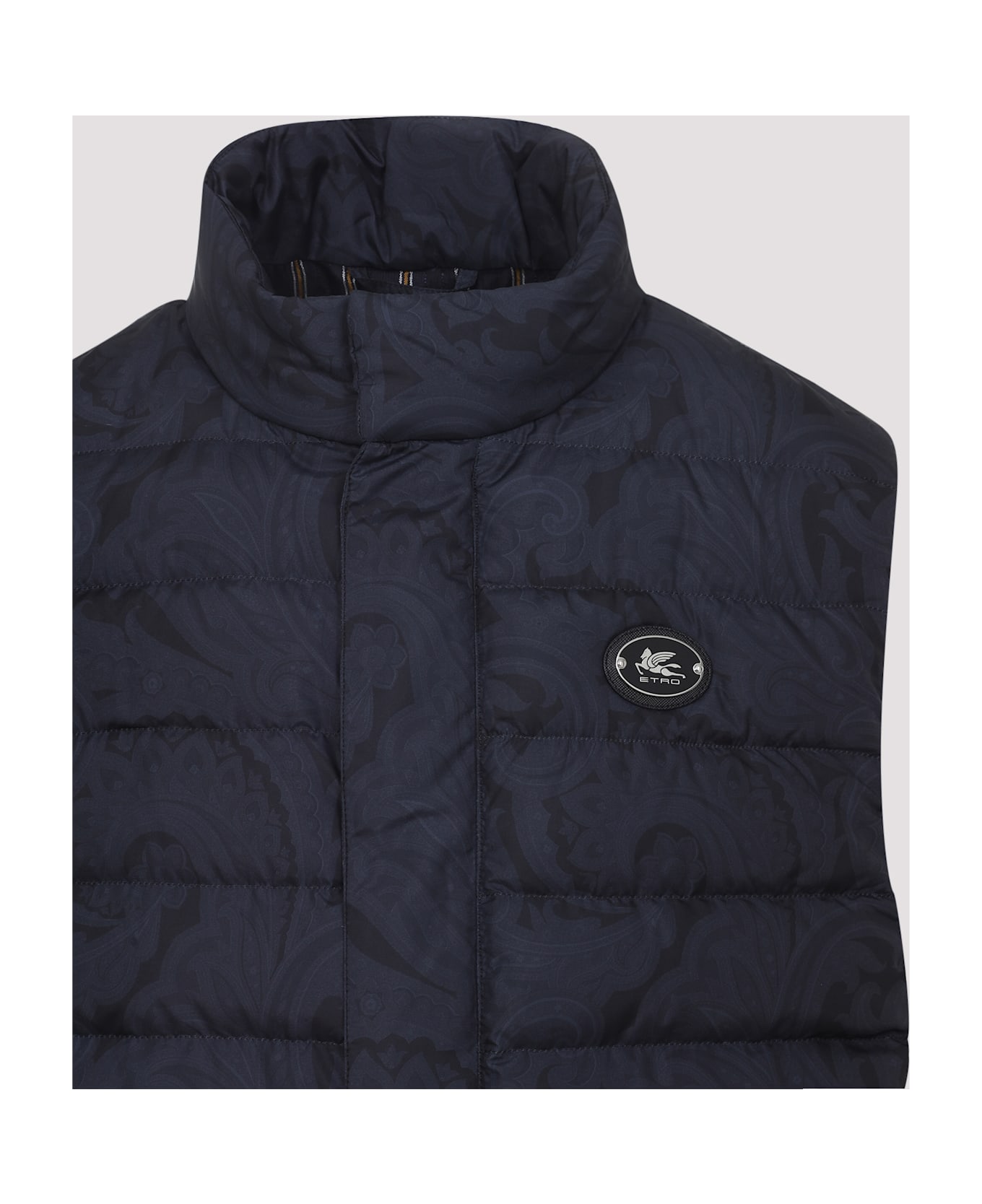 Etro Down Jacket Vest - Stampa F.do Blu