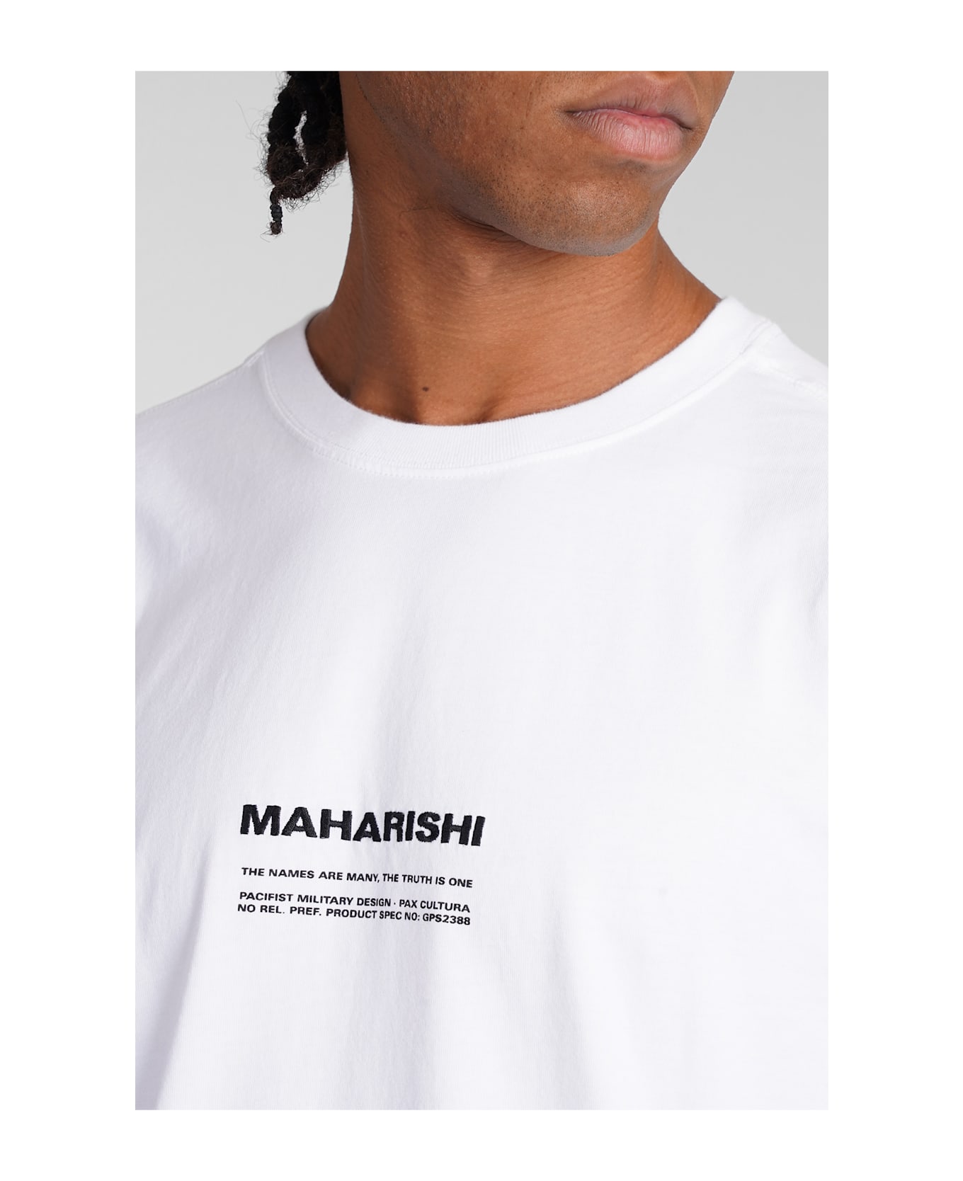 Maharishi Pax Cultura T-shirt In White Cotton - white