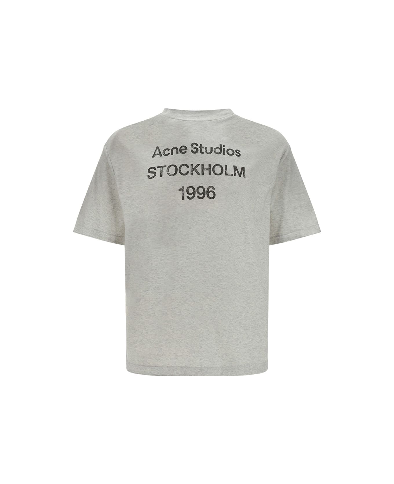 Acne Studios Stockholm 1996 Logo T-shirt - Pale Grey Melange