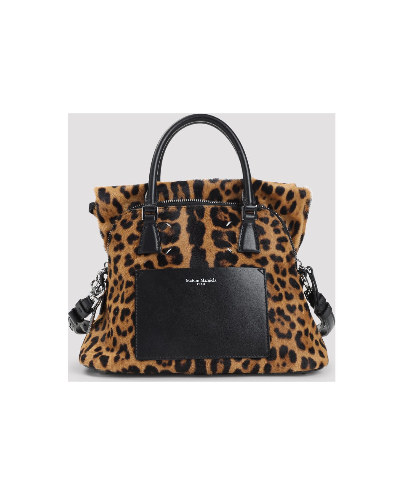 Maison Margiela 5ac Loved To Death Mini Handbag - Leopard Black