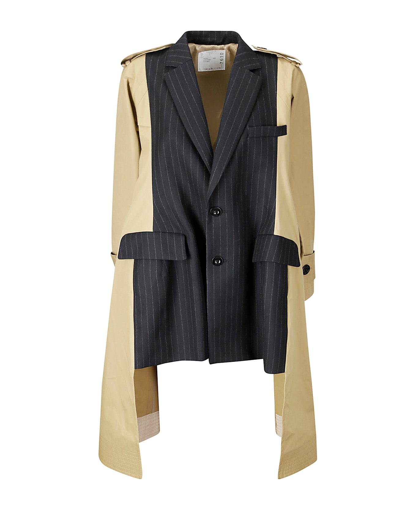 Sacai Chalk Stripe X Cotton Coating Coat | italist