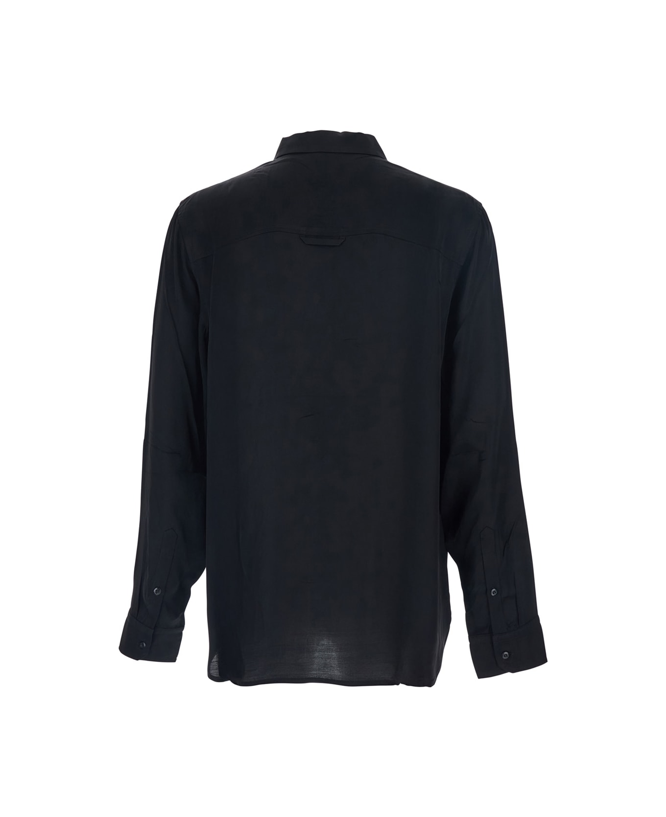 Won Hundred 
adriel
 Black Shirt With Classic Collar In Viscose Blend Man - Black