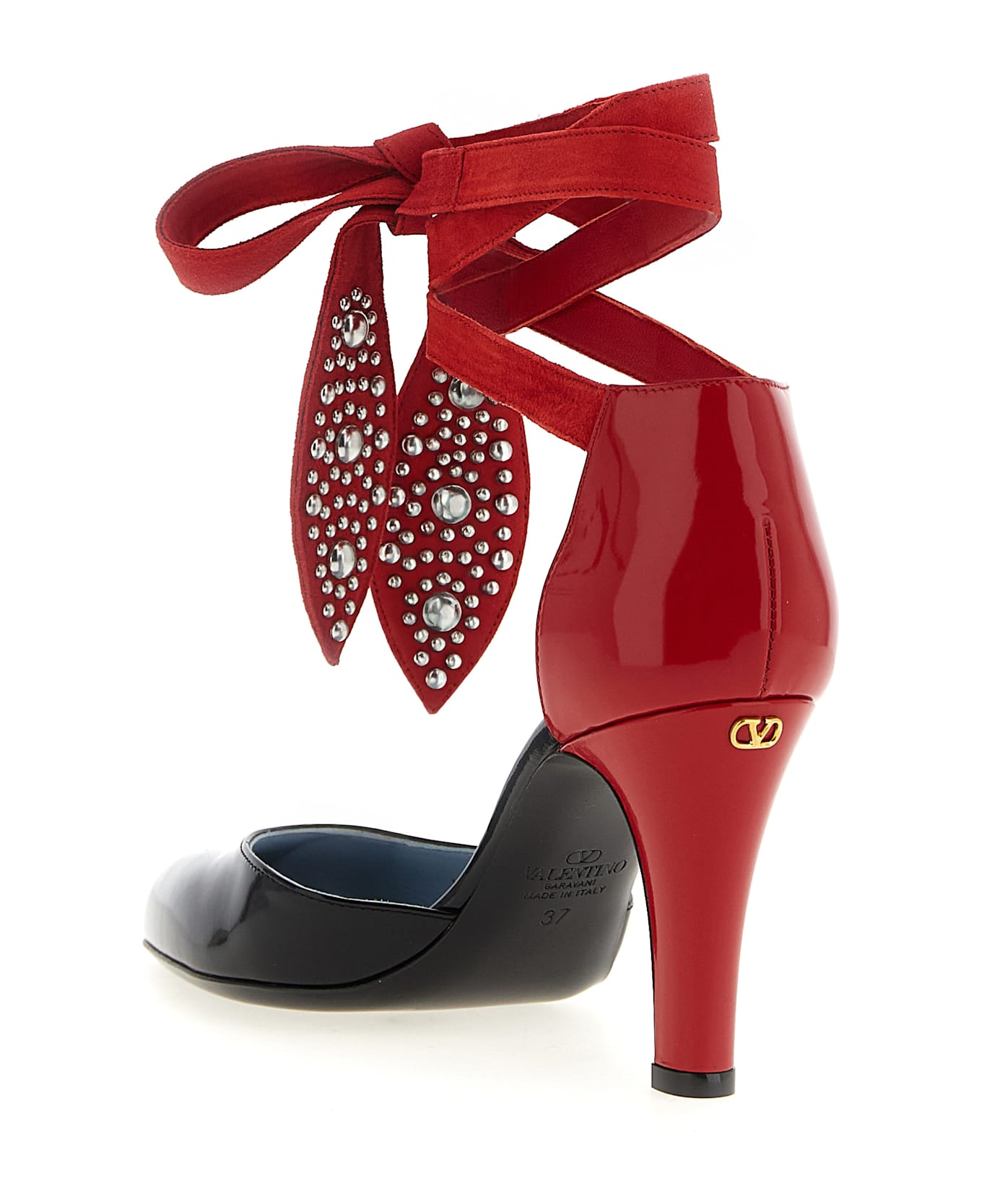 Two-tone Leather Foliefoliage Pumps - Thumbnail 4