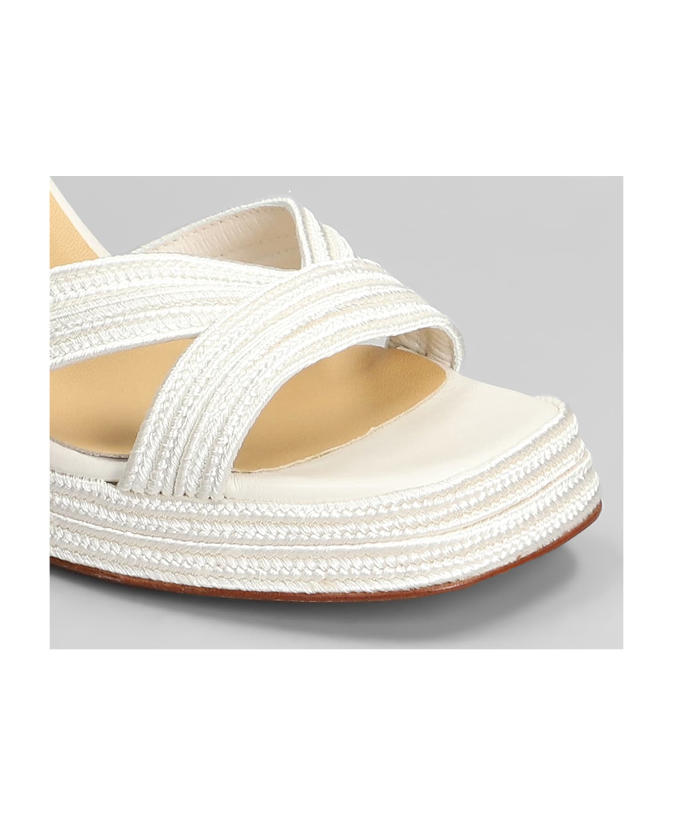 Castañer Valle-142 Sandals In White Fabric - white