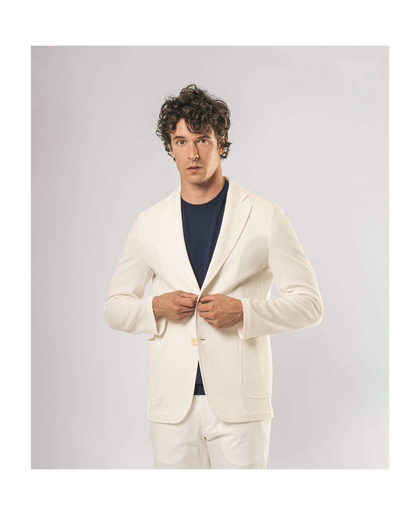 Larusmiani Sporty Cotton Blazer Muscat Blazer - White