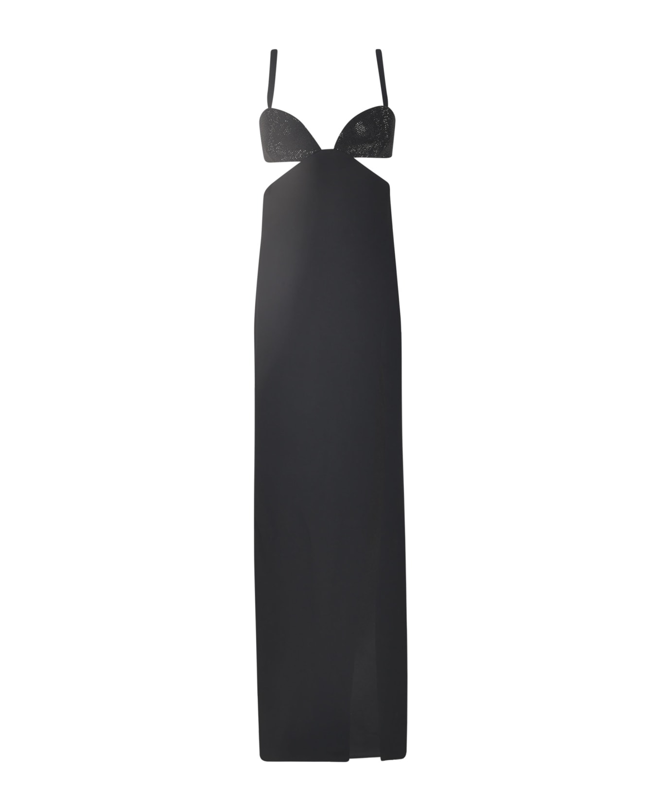 Elie Saab Embellished Crepe Long Dress - Black