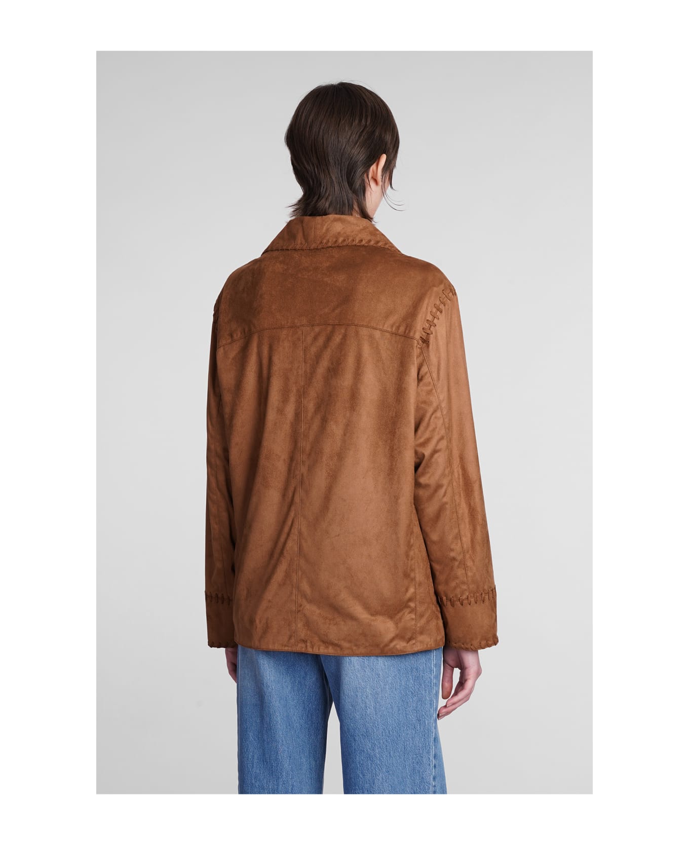 MVP Wardrobe Paolama Casual Jacket In Brown Polyester - brown