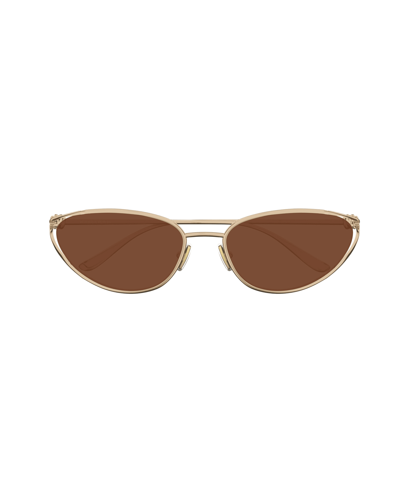 Bottega Veneta Eyewear Bottega Veneta Bv1330s Linea Knot 003 Gold Brown Sunglasses - Oro