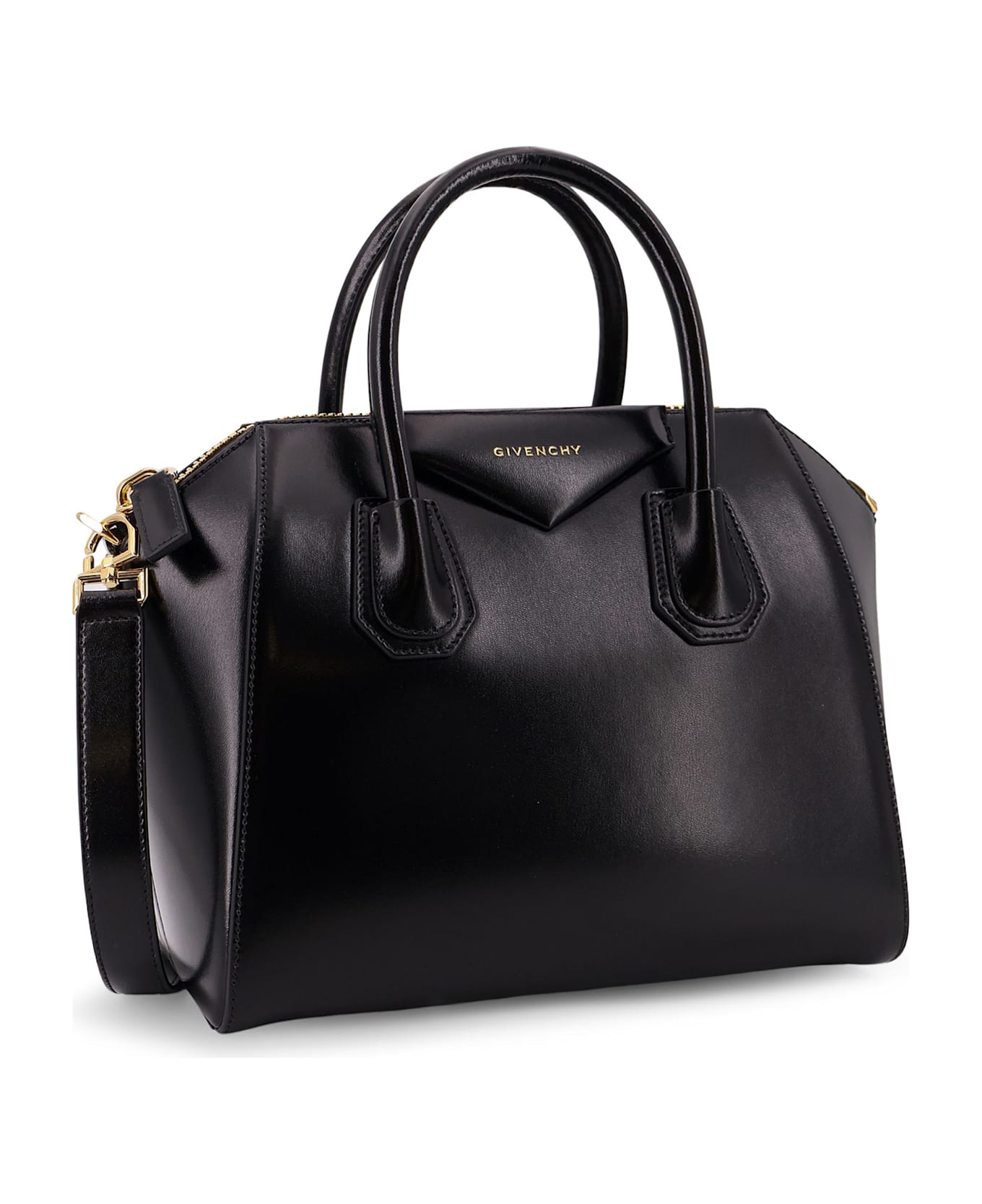 Givenchy Antigona Small Leather Shoulder Bag - Black