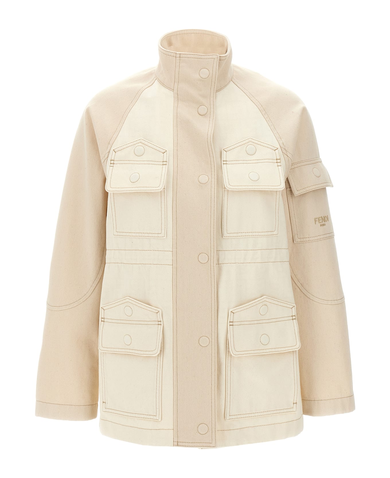 Fendi Denim Parka - Beige