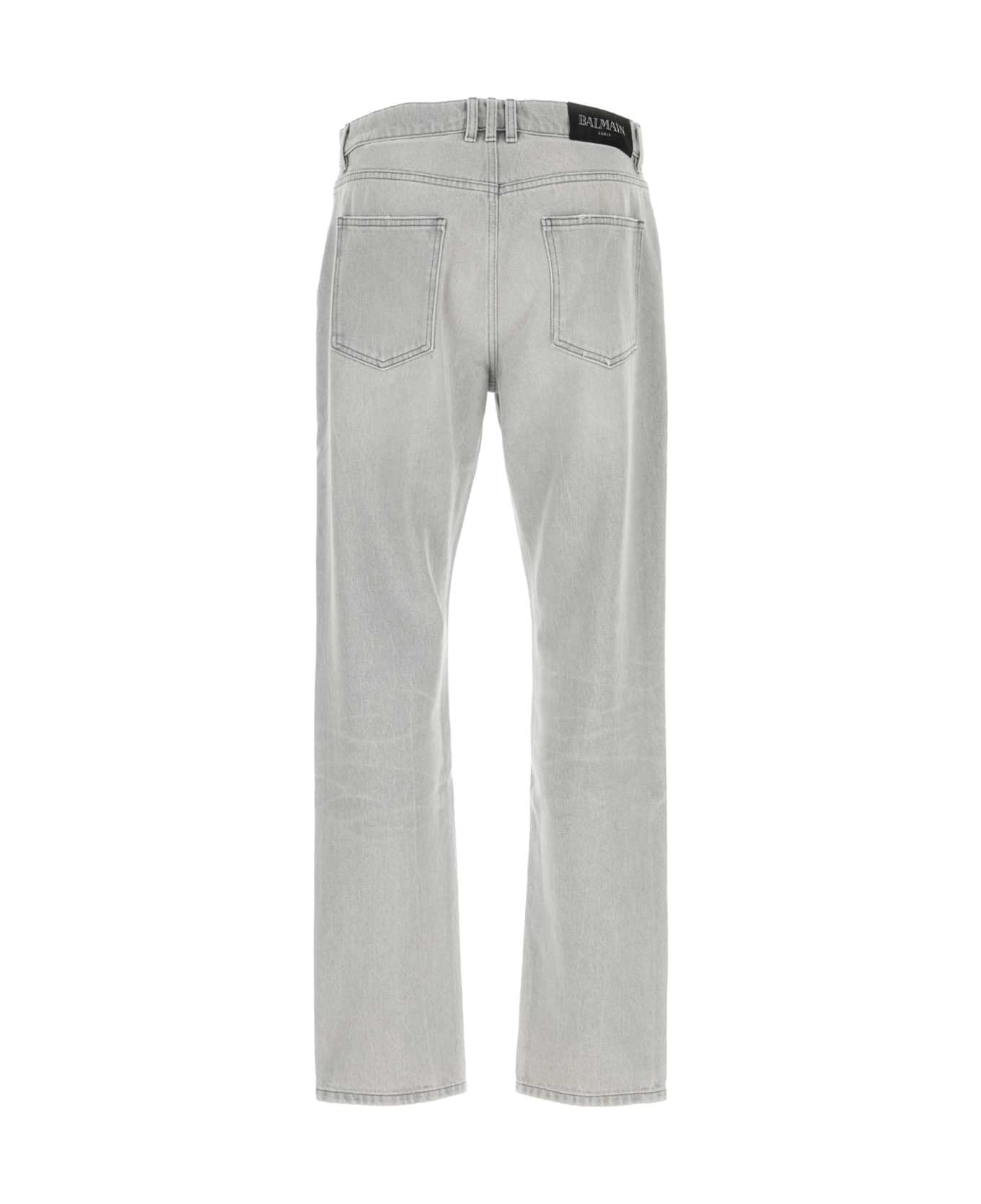 Balmain Grey Denim Jeans - GRISCLAIRDÉLAVÉ