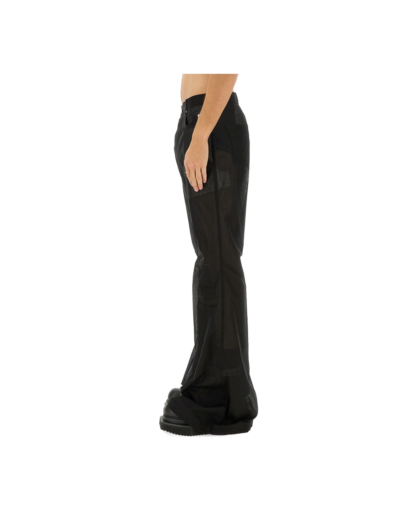 Rick Owens Bootcut Pants - BLACK