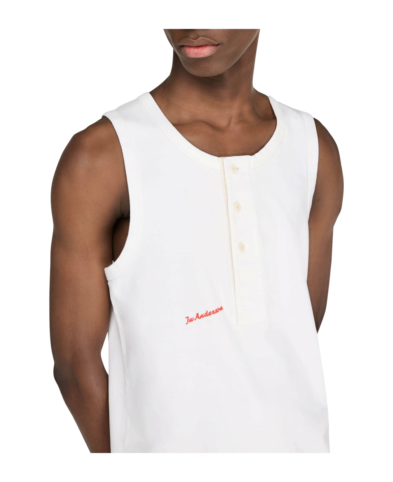 J.W. Anderson Henley Vest - AVORIO