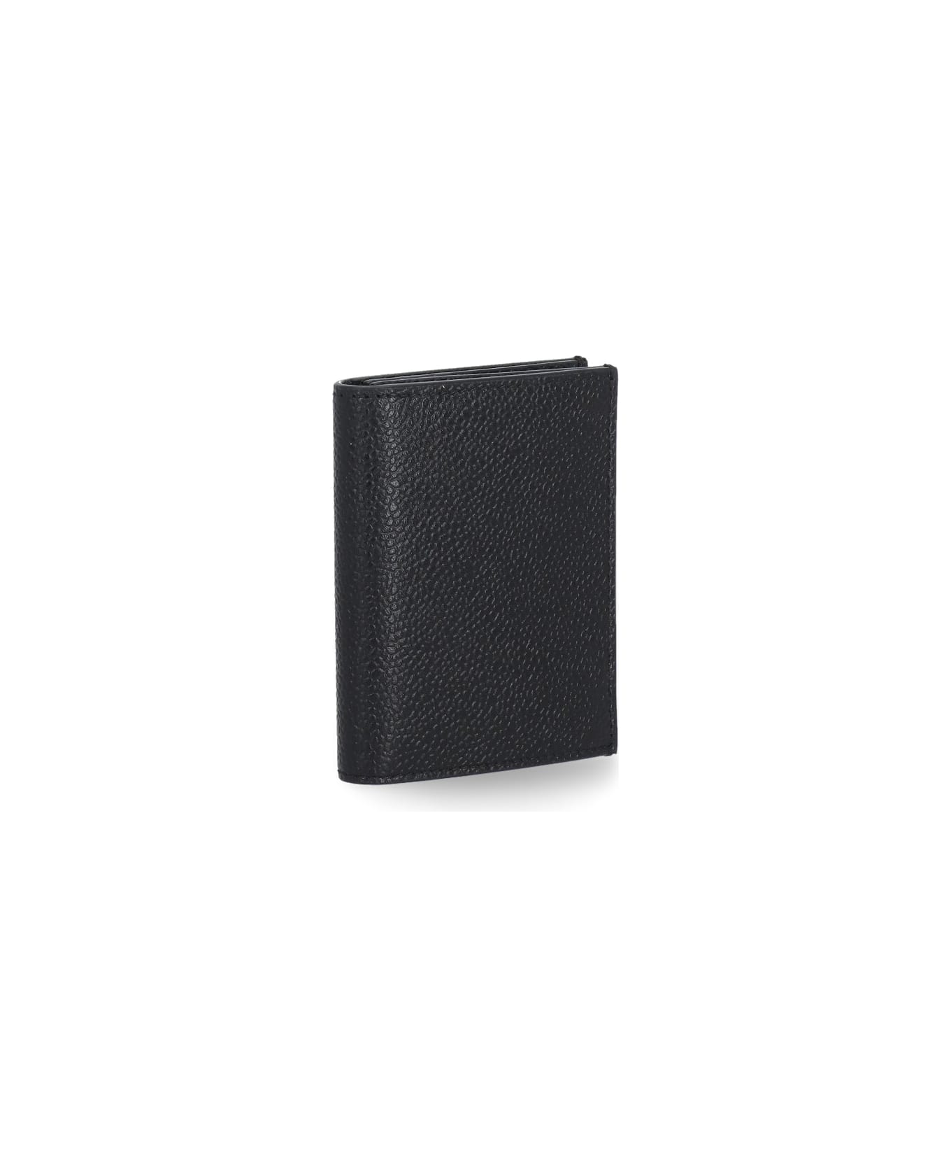 Thom Browne Pebble Leather Card Holder - Black