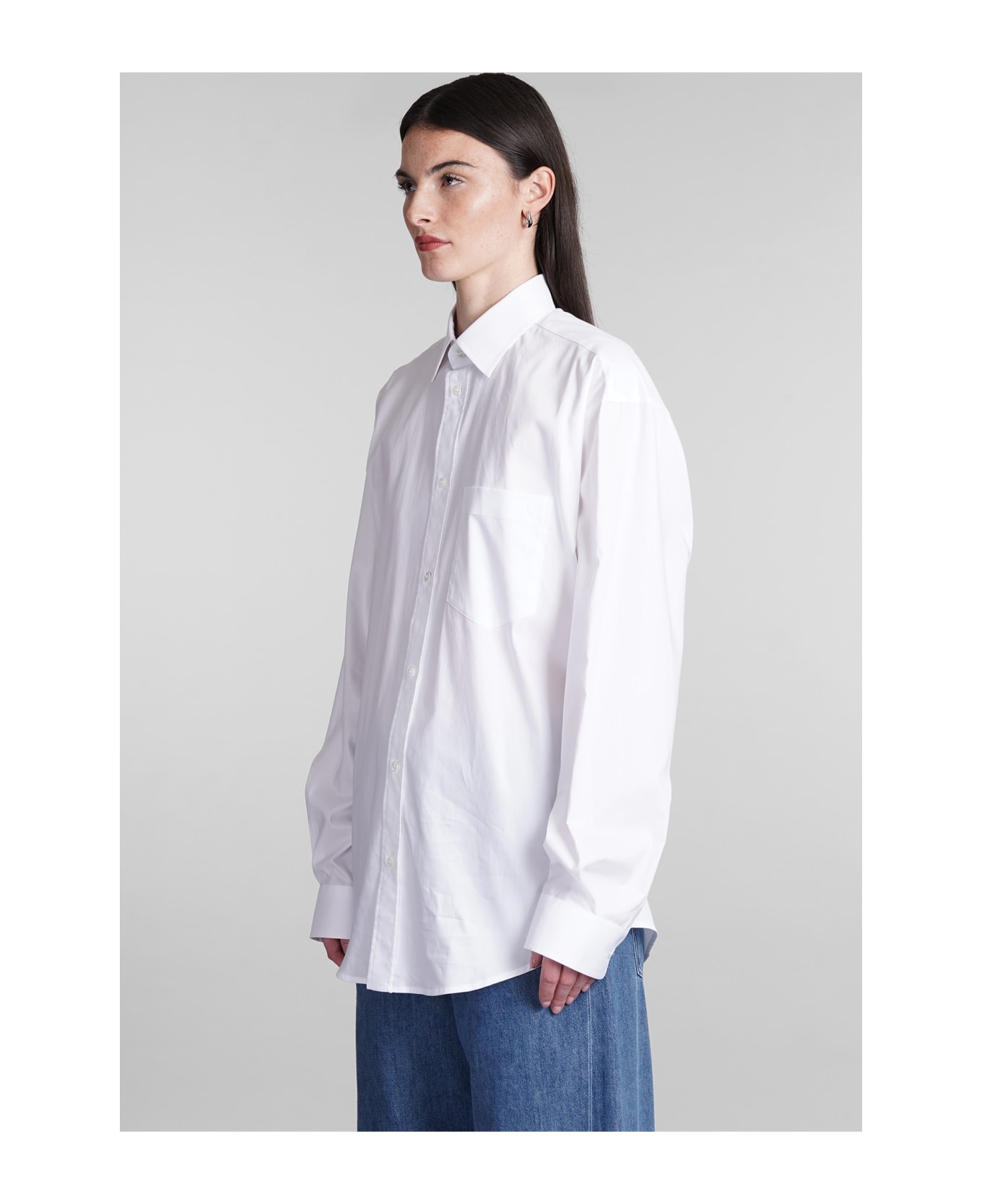 DARKPARK Anne Shirt In White Cotton - white