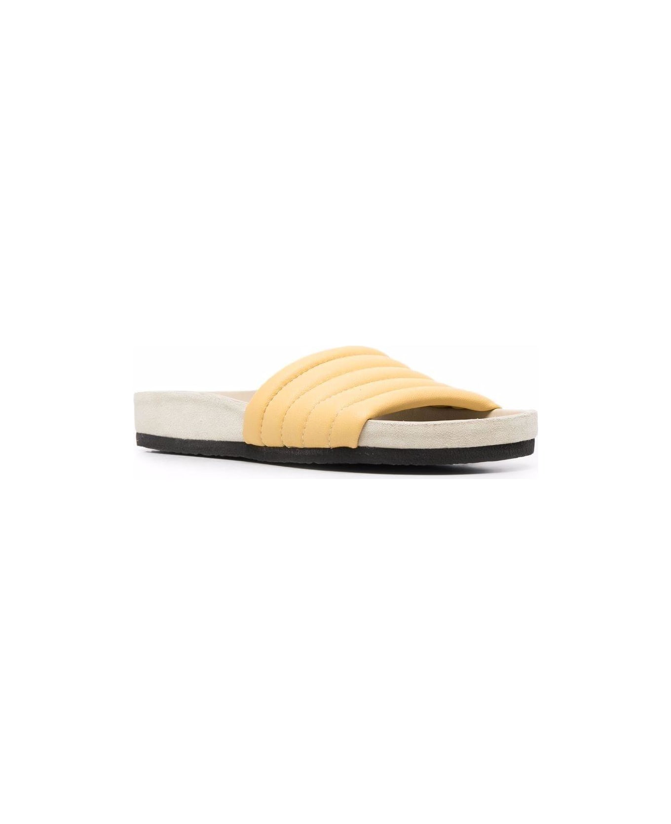 Isabel Marant Shellea Padded Slides - yellow