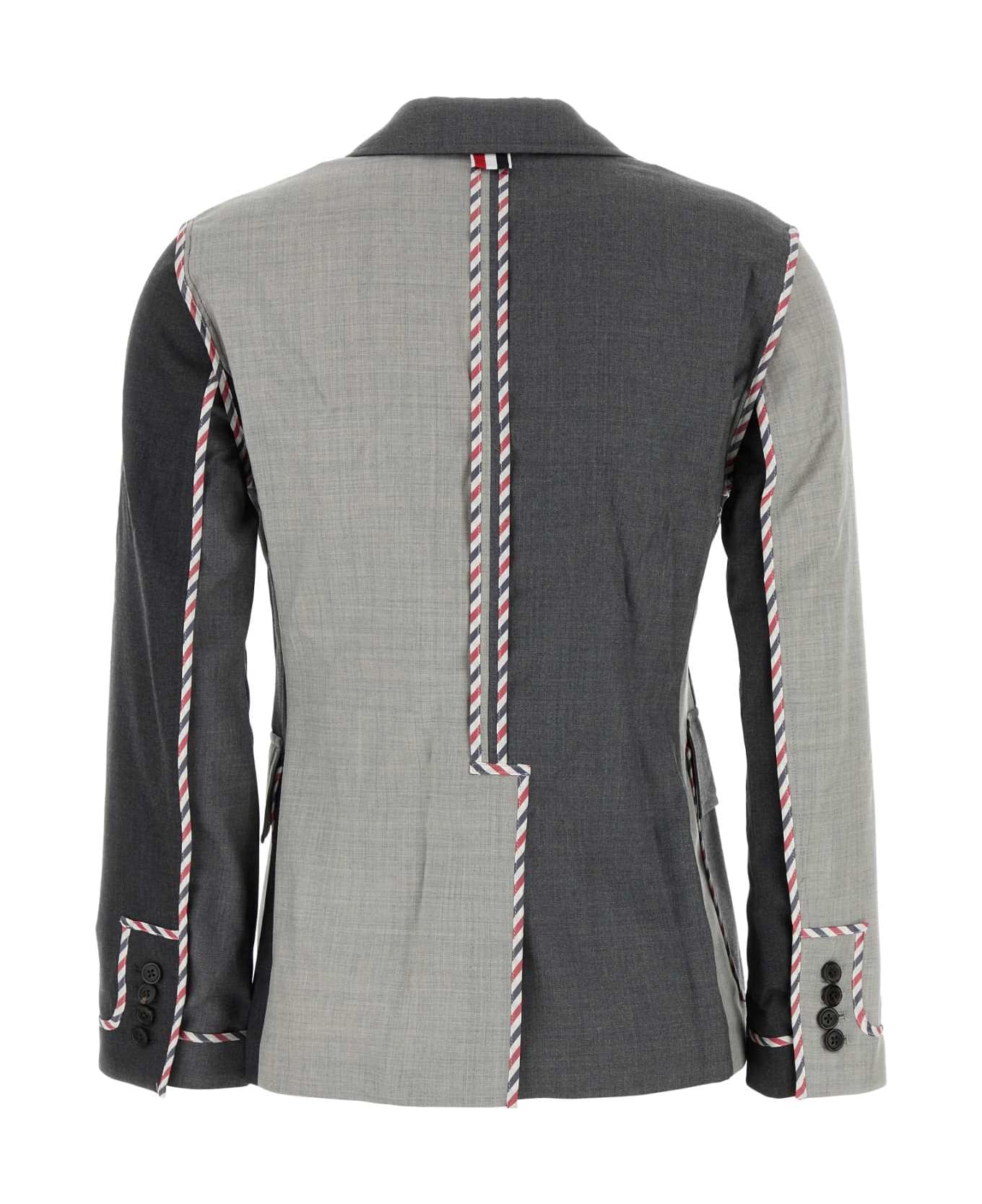 Thom Browne Multicolor Wool Blazer - LTGREY