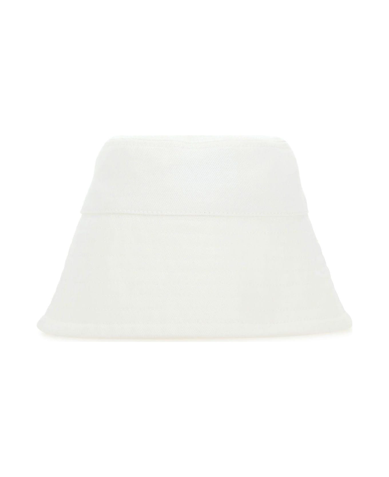 Patou White Canvas Hat - WHITE