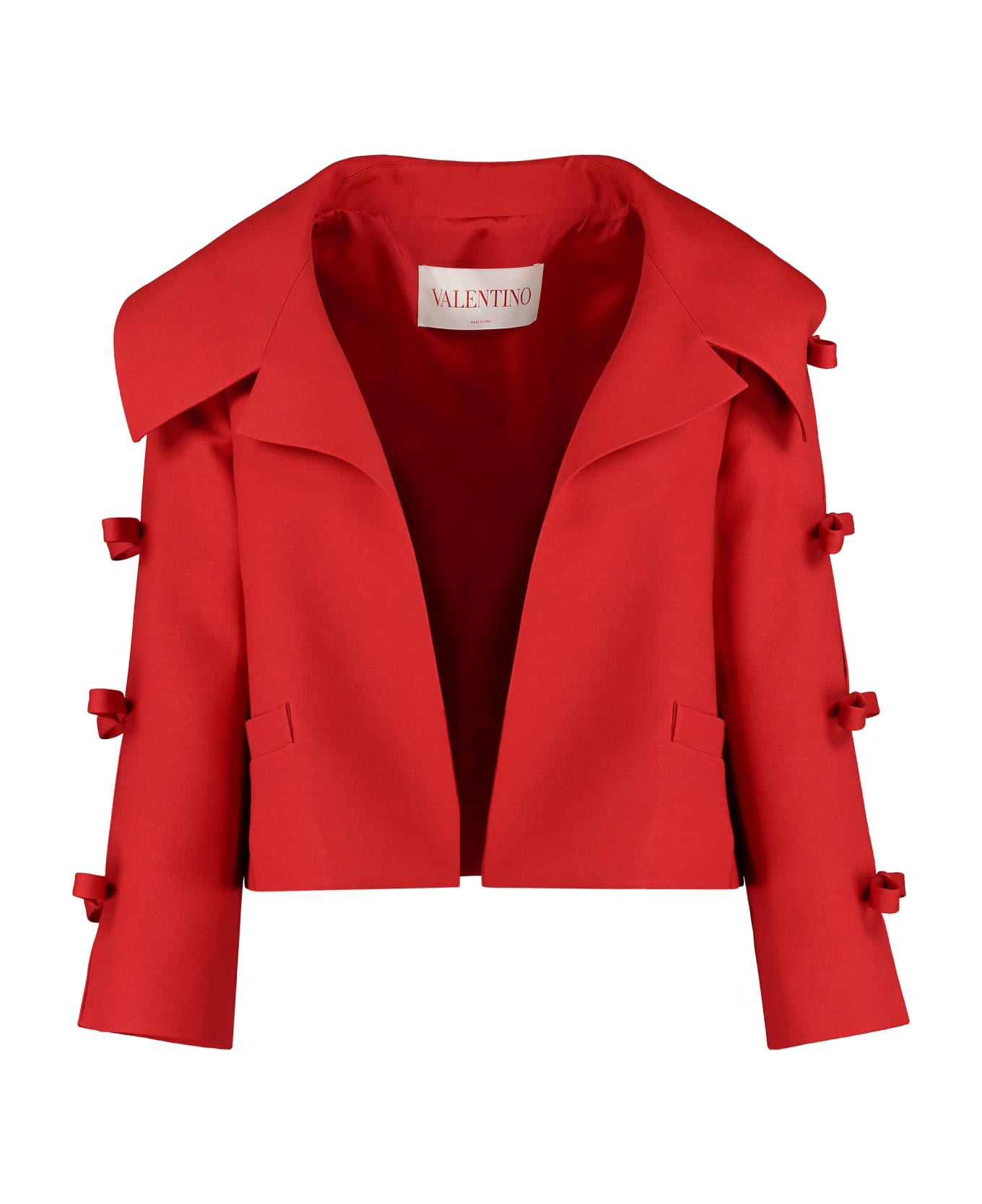 Valentino Wool Crepe Jacket - red