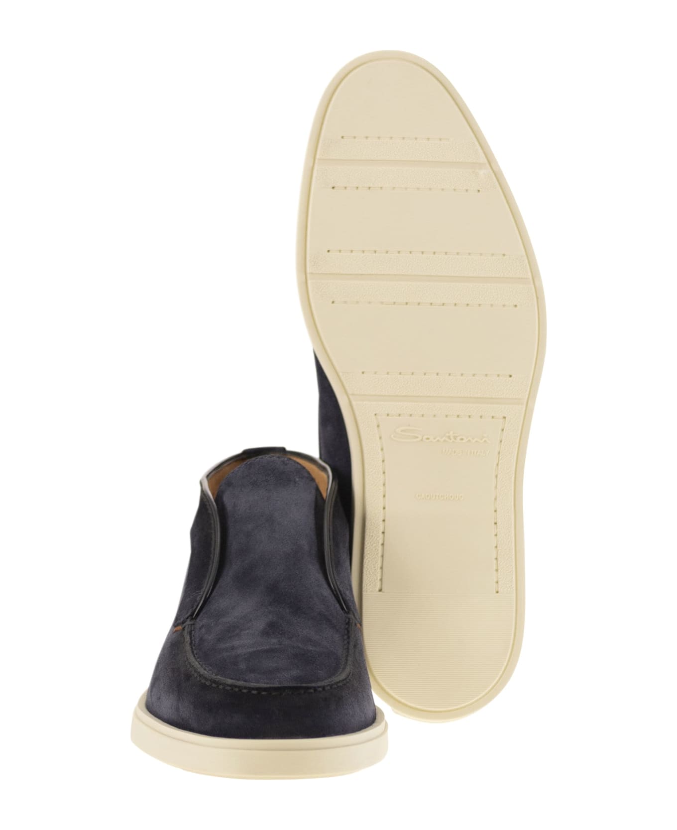 Santoni Suede Desert Boot - Blue