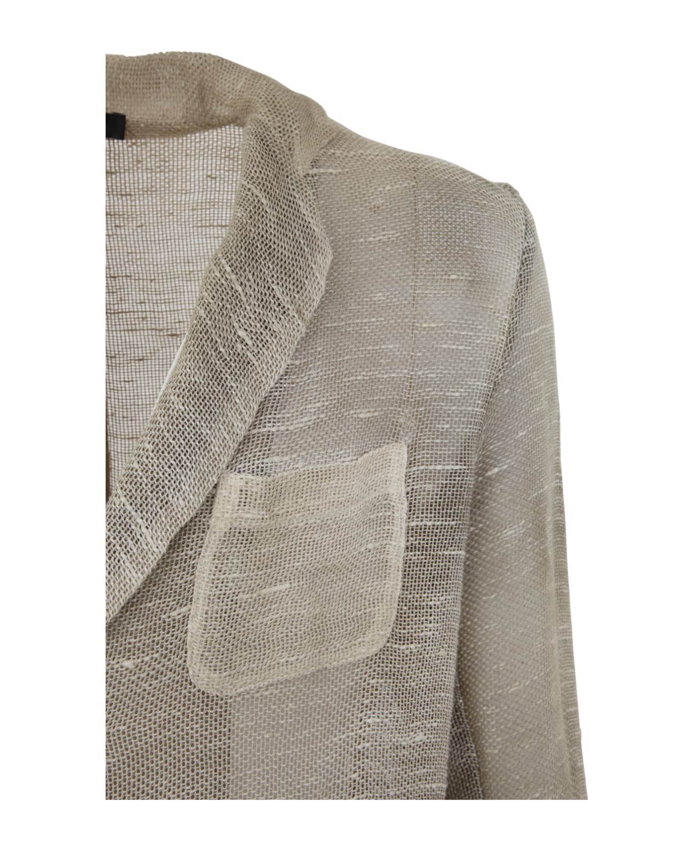 Avant Toi Black Camouflage Net Fabric Jacket - Zenzero
