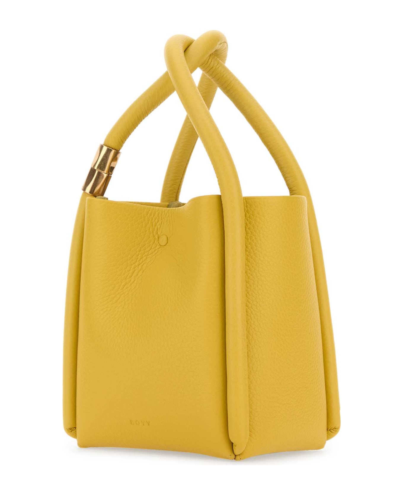 BOYY Mustard Leather Lotus 12 Handbag - BAMBOO