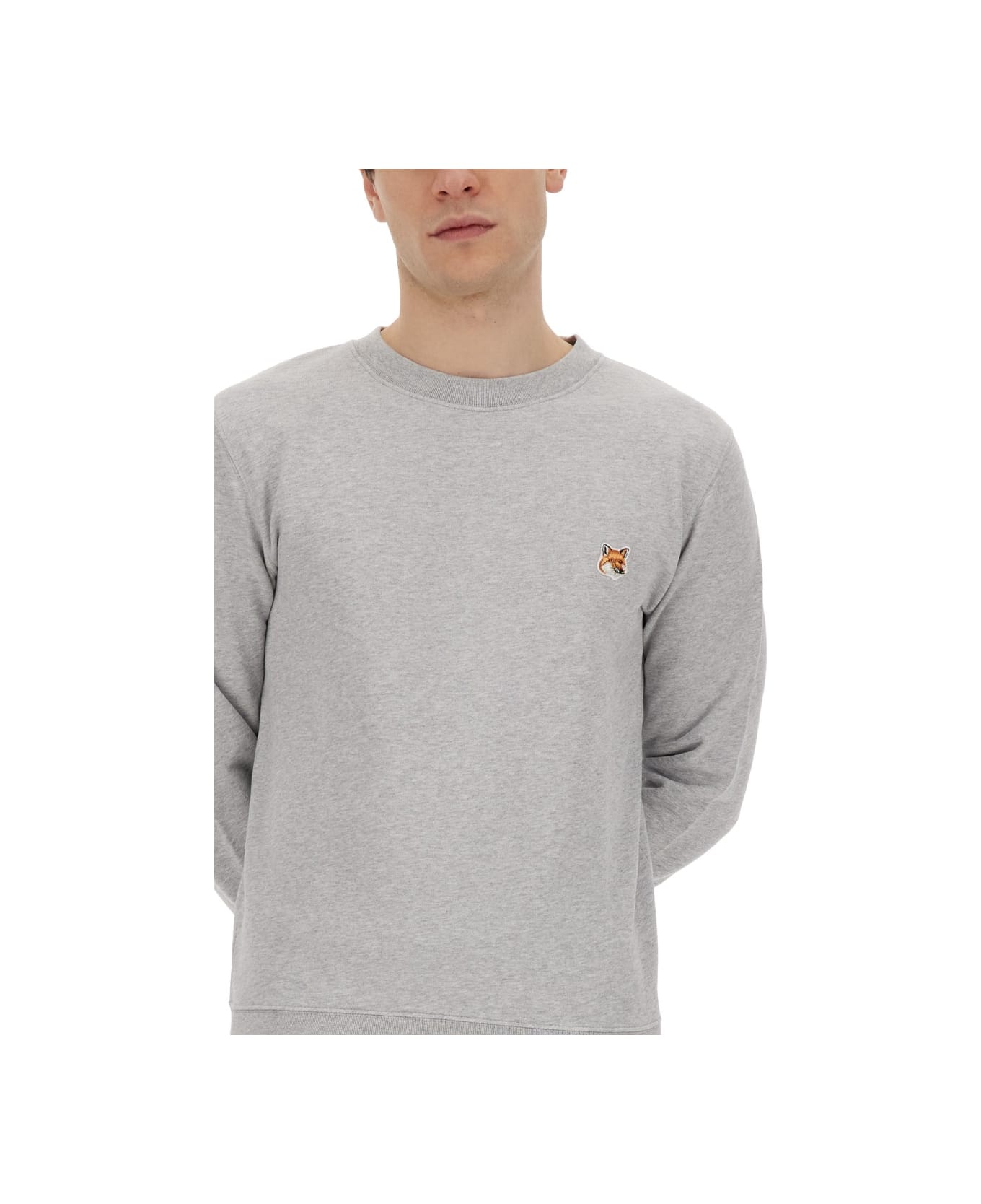 Maison Kitsuné Sweatshirt With Fox Head Patch - GREY