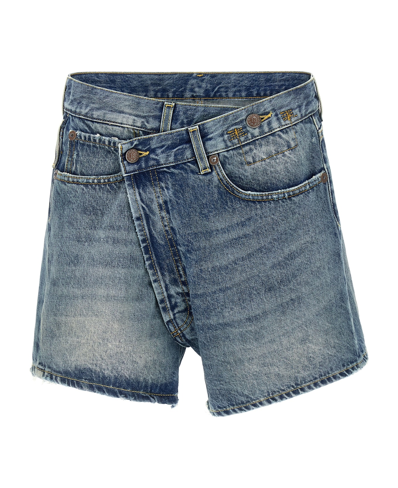 R13 'crossover' Shorts - Blue