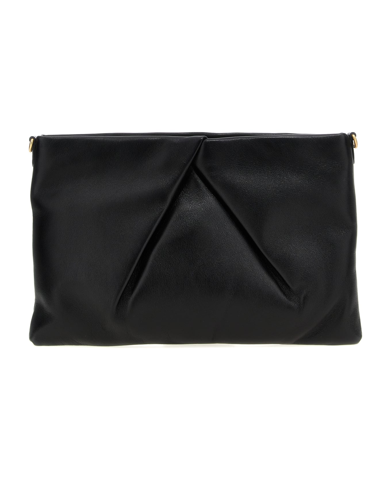 Dries Van Noten Logo Leather Clutch Bag - Black  