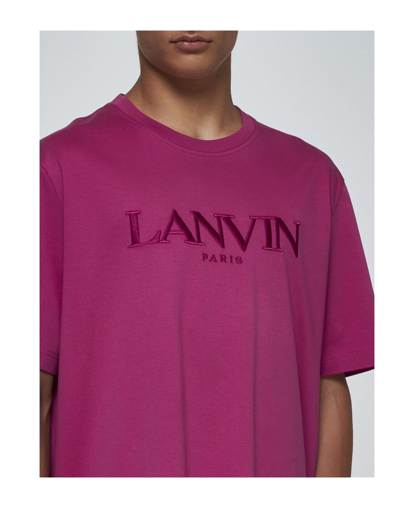 Lanvin Logo Cotton T-shirt - VIOLET