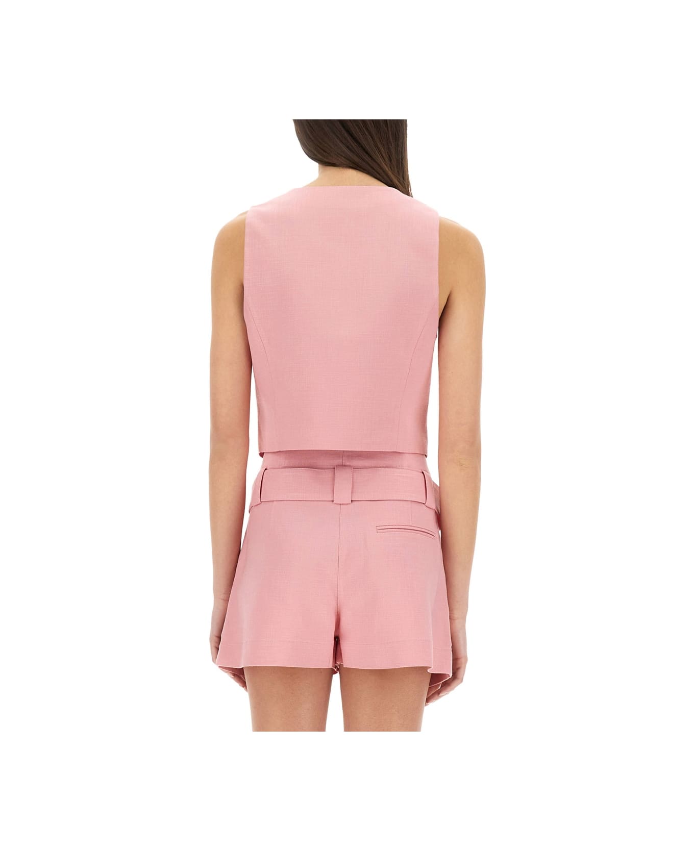 MSGM Cropped Vest - PINK