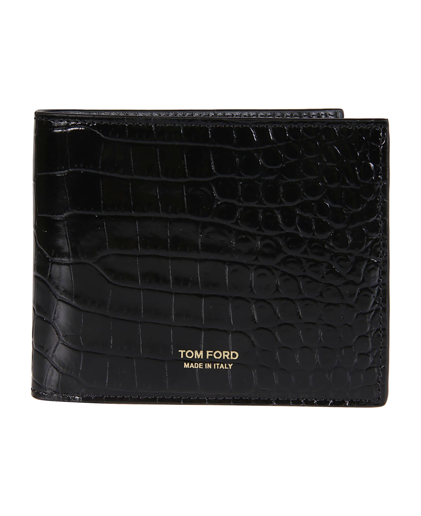Tom Ford Printed Alligator Bifold Wallet - Black