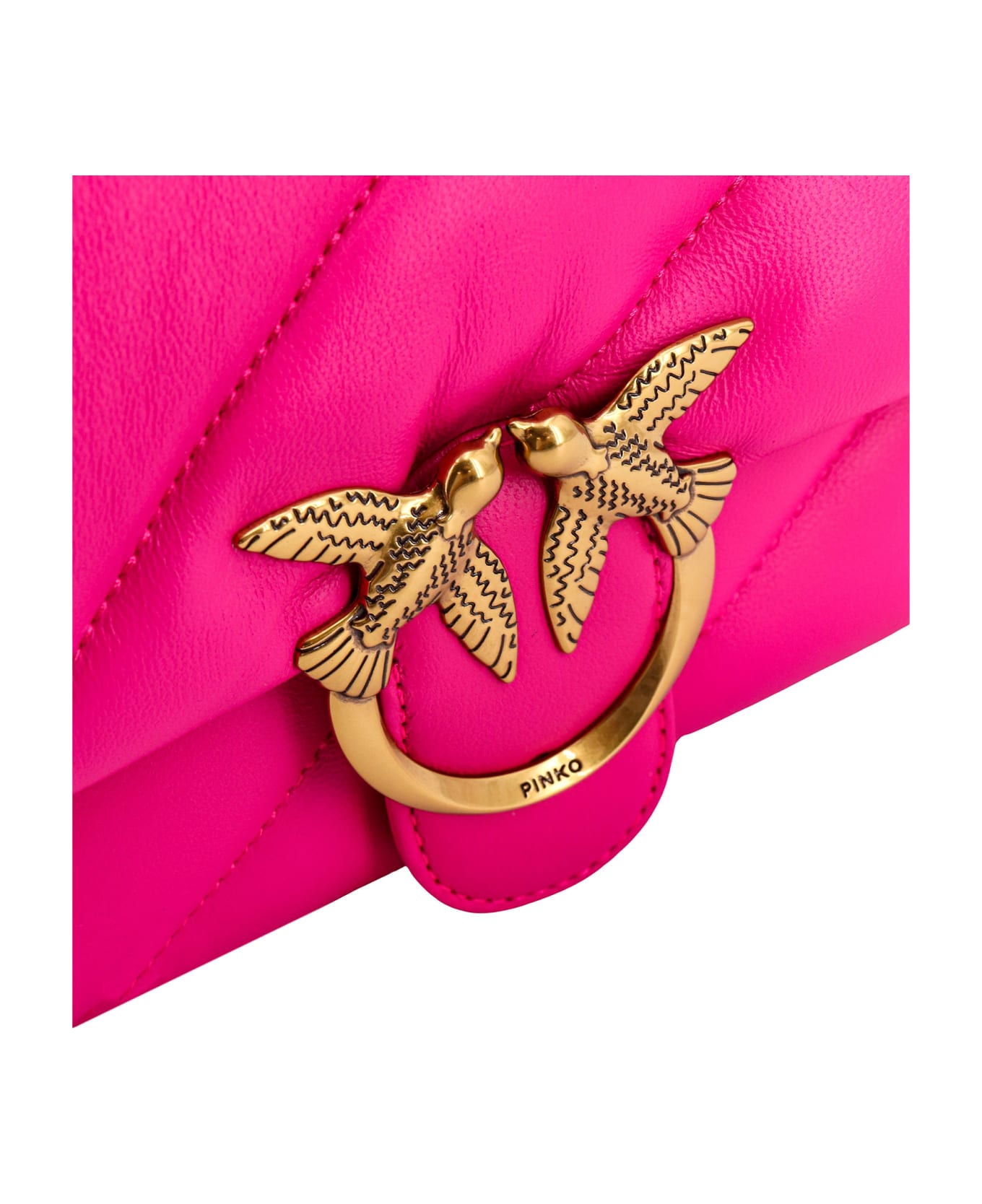 Pinko Love Puff Mini Bag - PINK PINKO  ANTIQUE GOLD ショルダーバッグ