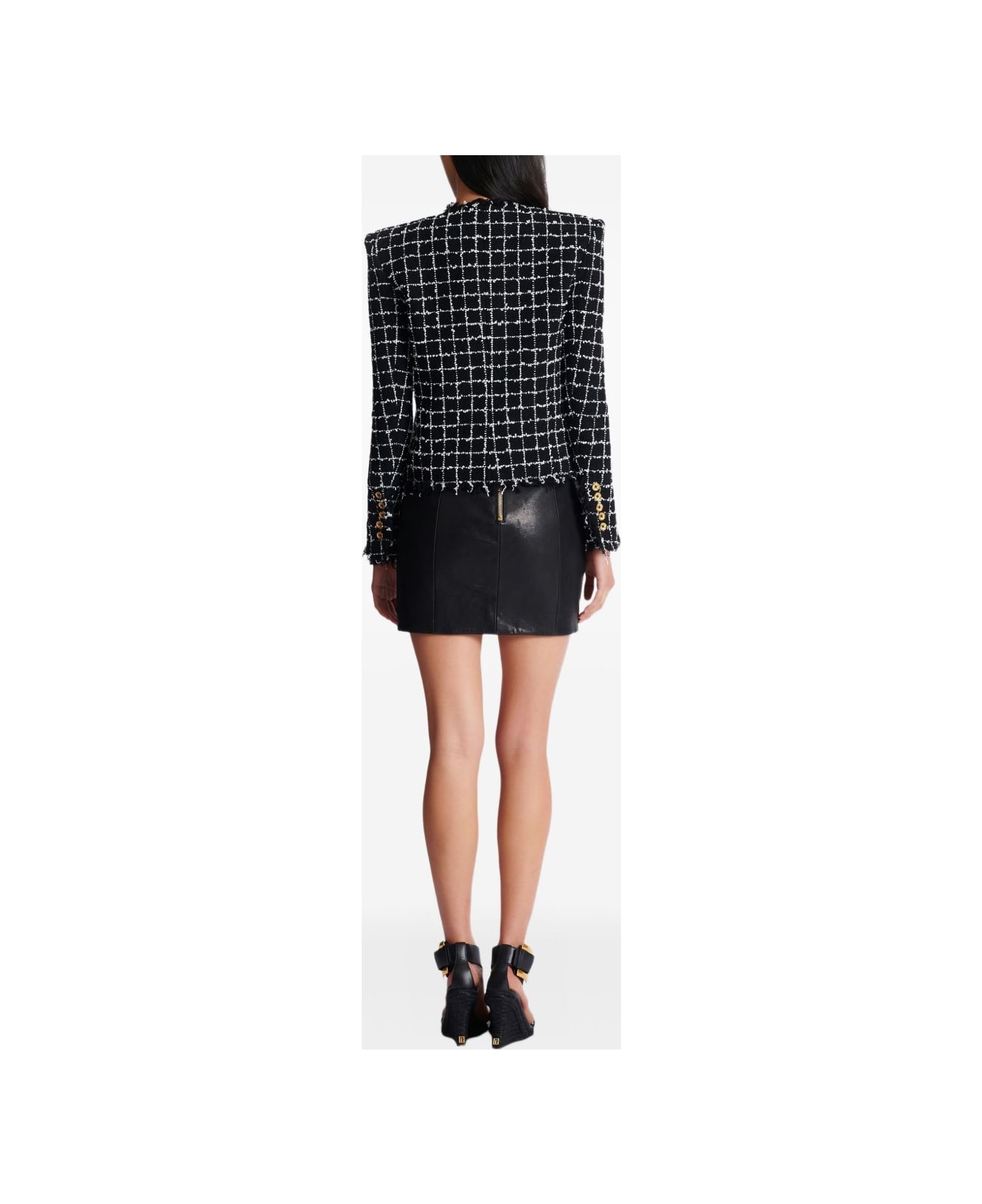 Balmain Tweed Jacket - Black