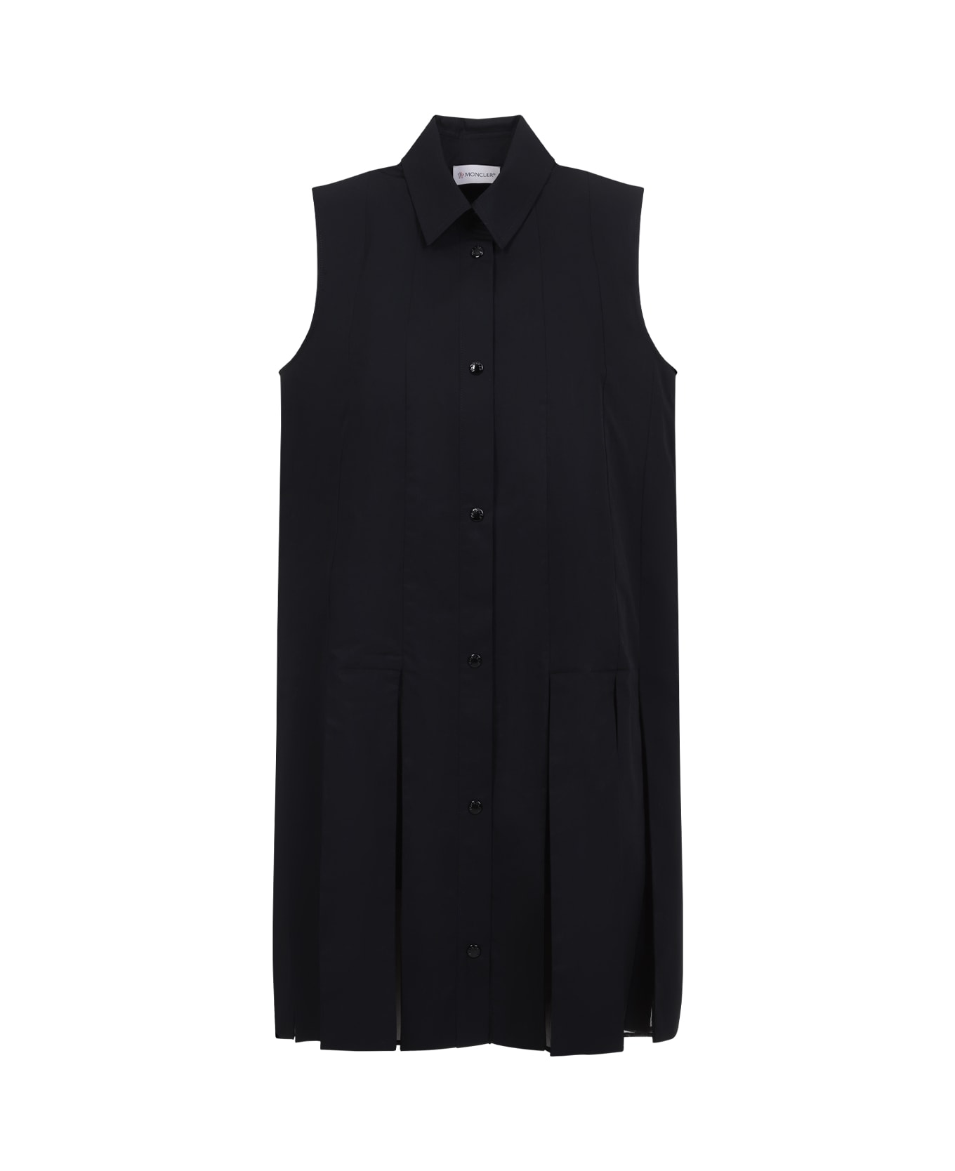 Moncler Cotton Midi Dress - Black