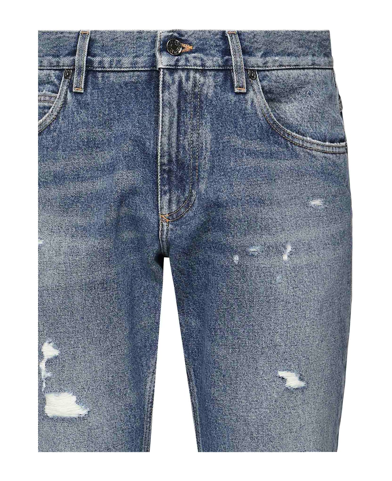 Dolce 
Gabbana Regular-fit Cotton Jeans - Blue
