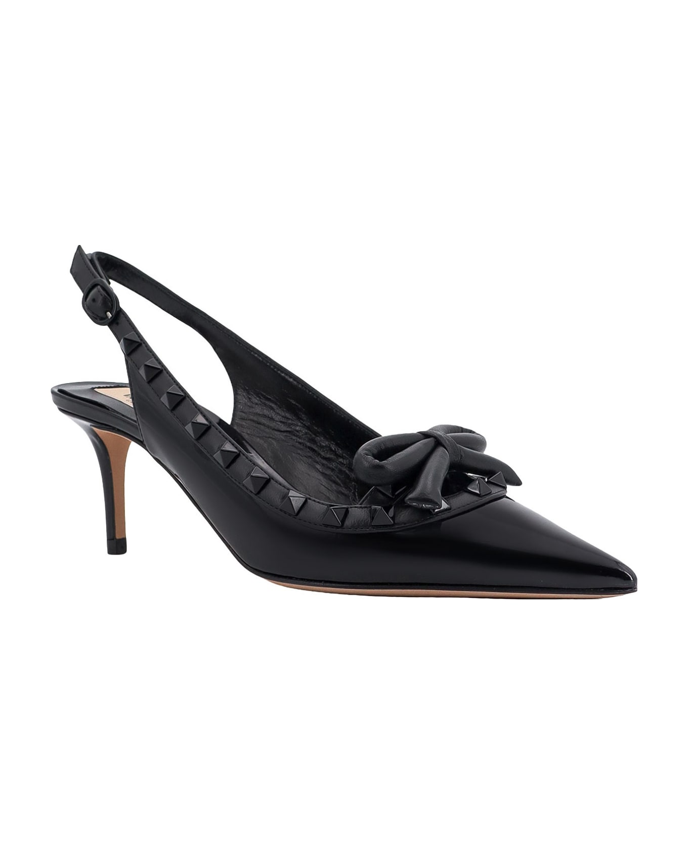 Valentino Garavani Rockstud Bow Slingback - Black