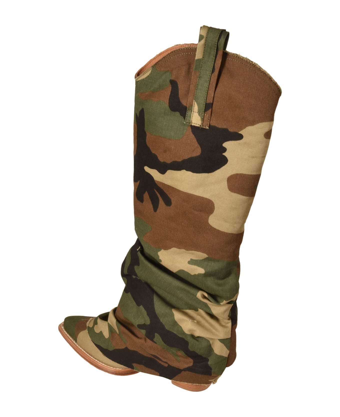 R13 Pointed Toe Mid Cowboy Boots - Camo