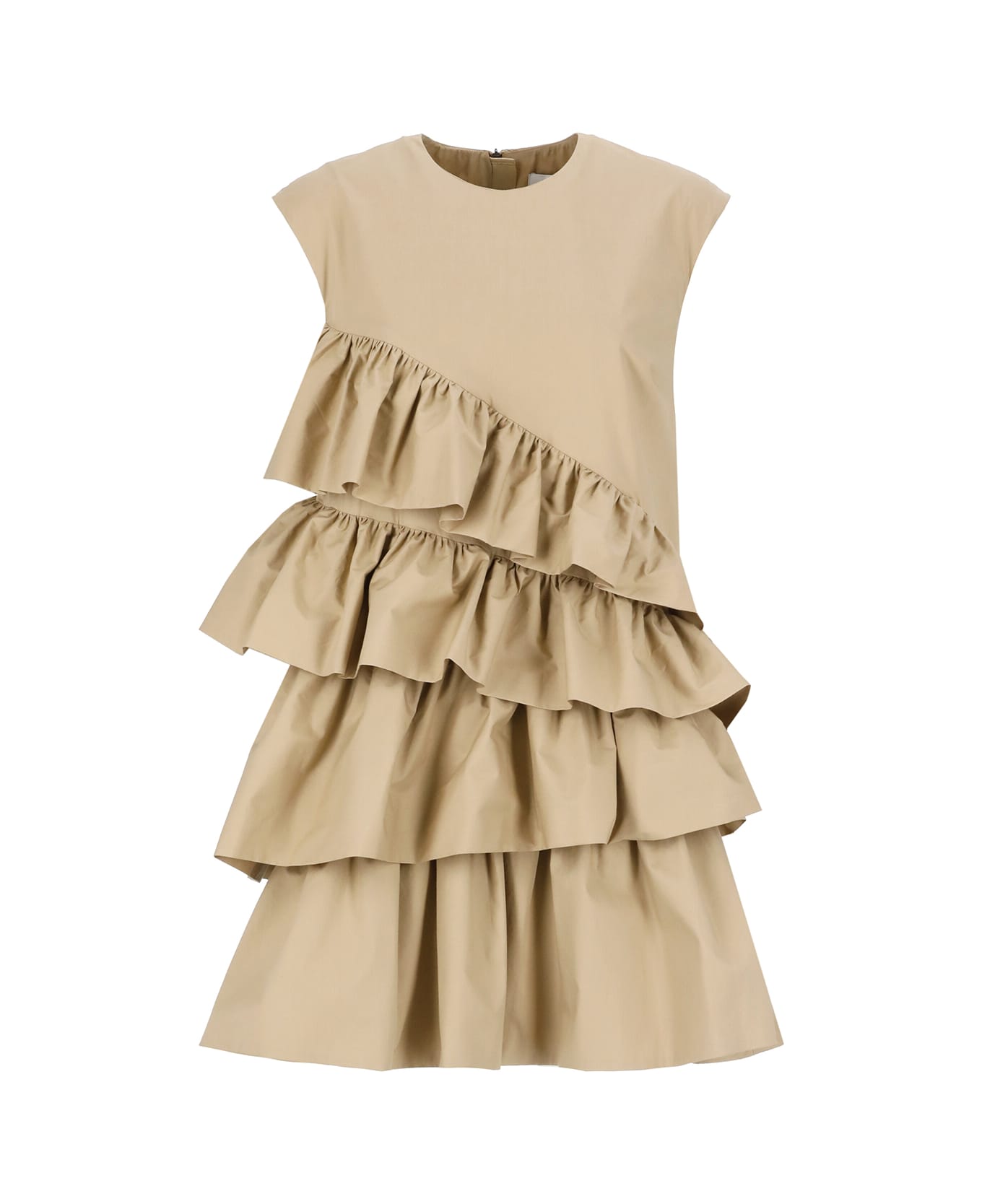 MSGM Dress With Rouches - Beige ワンピース＆ドレス