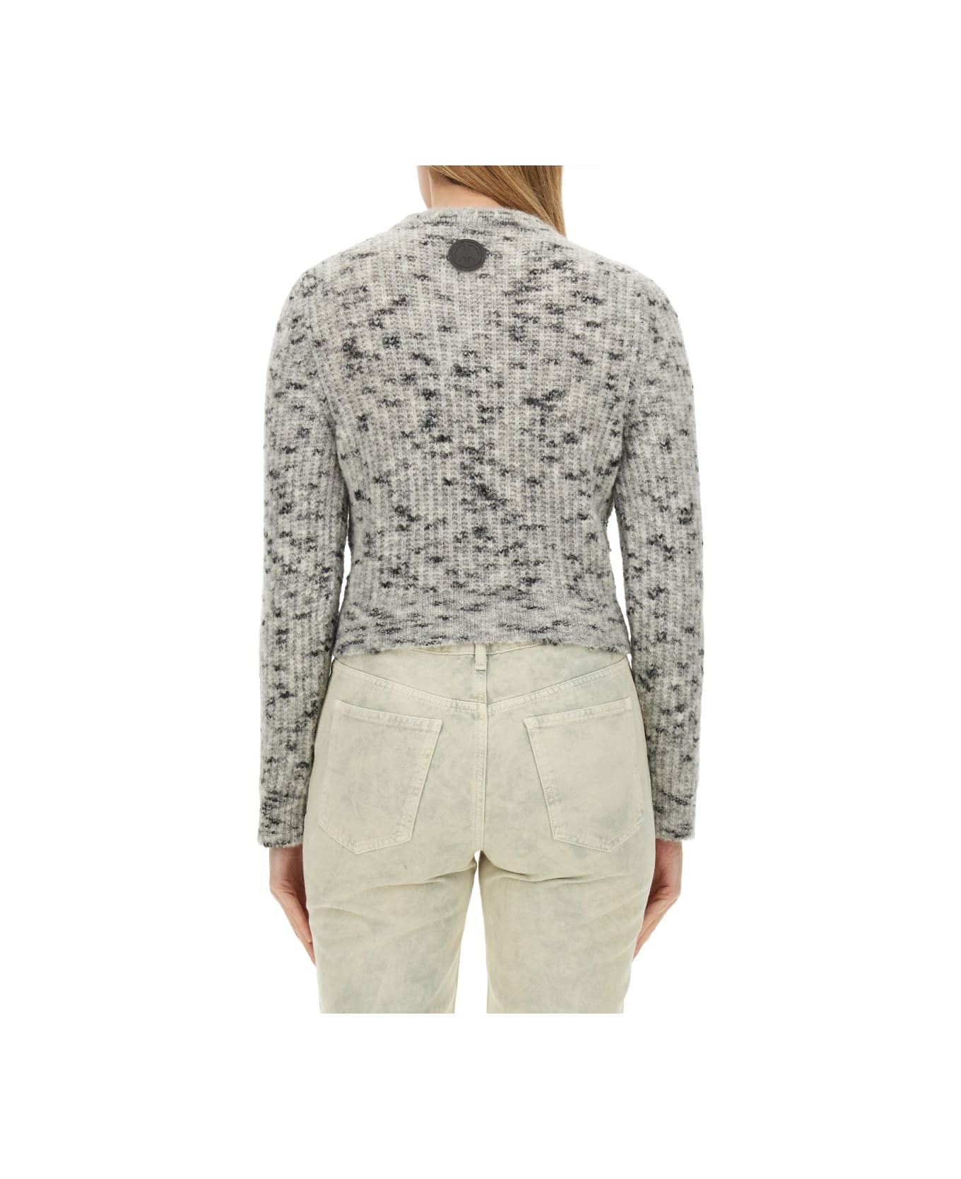 M05CH1N0 Jeans Cropped Shirt - Grigio Fantasia