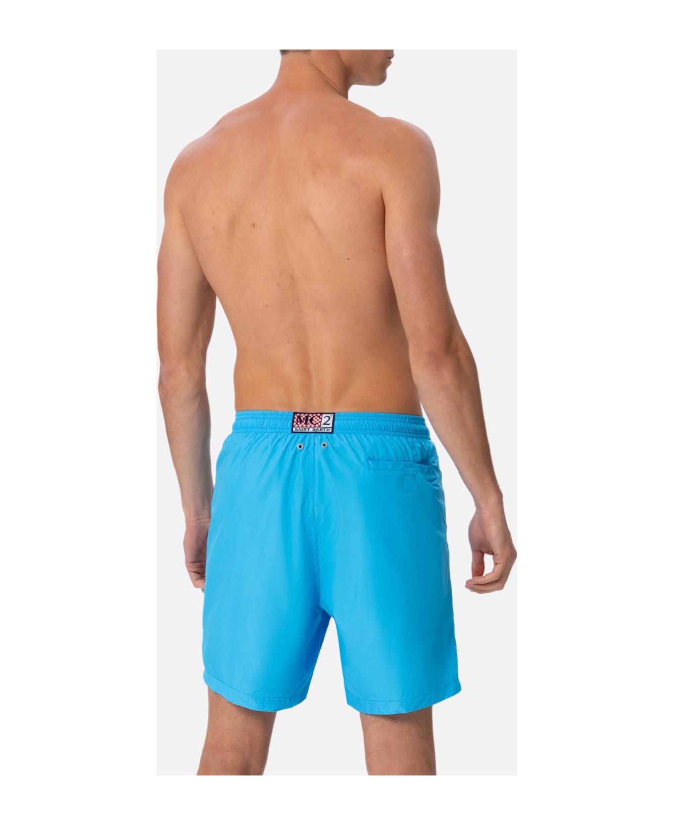 MC2 Saint Barth Man Lightweight Fabric Aqua Blue Swim Shorts Lighting Pantone | Pantone® Special Edition - SKY