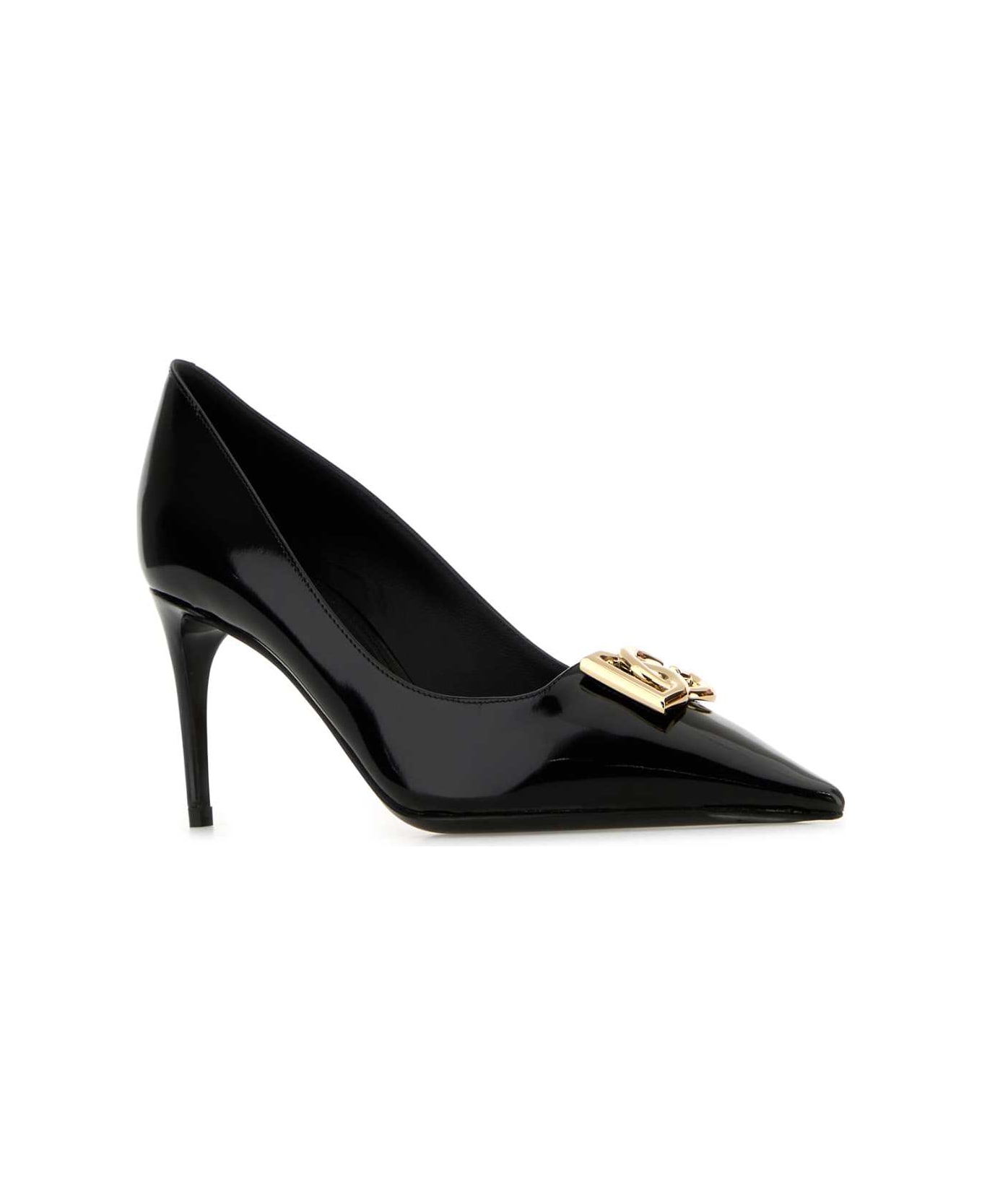 Dolce & Gabbana Black Leather Lollo Pumps - NERO